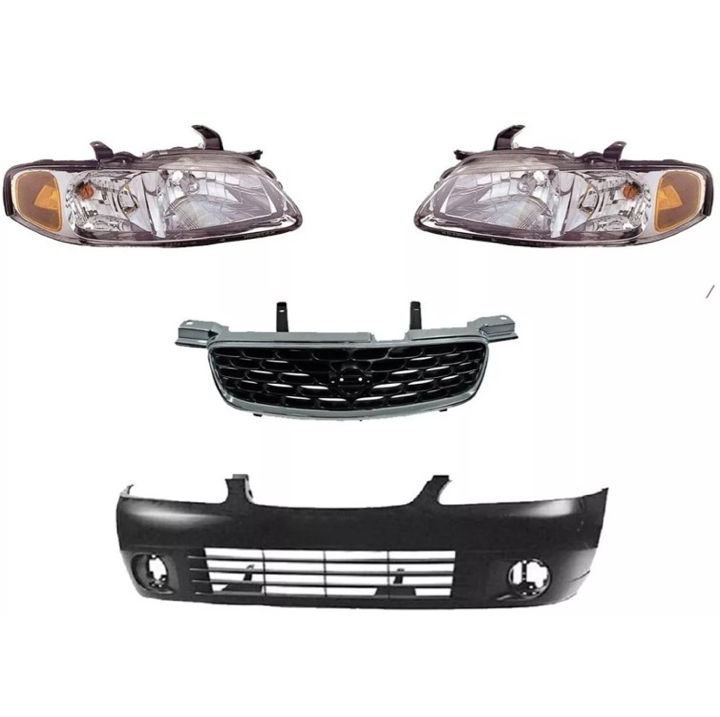 Kit Frente Ns Sentra 01 02 03 Fascia Del  Faros Y Parrilla