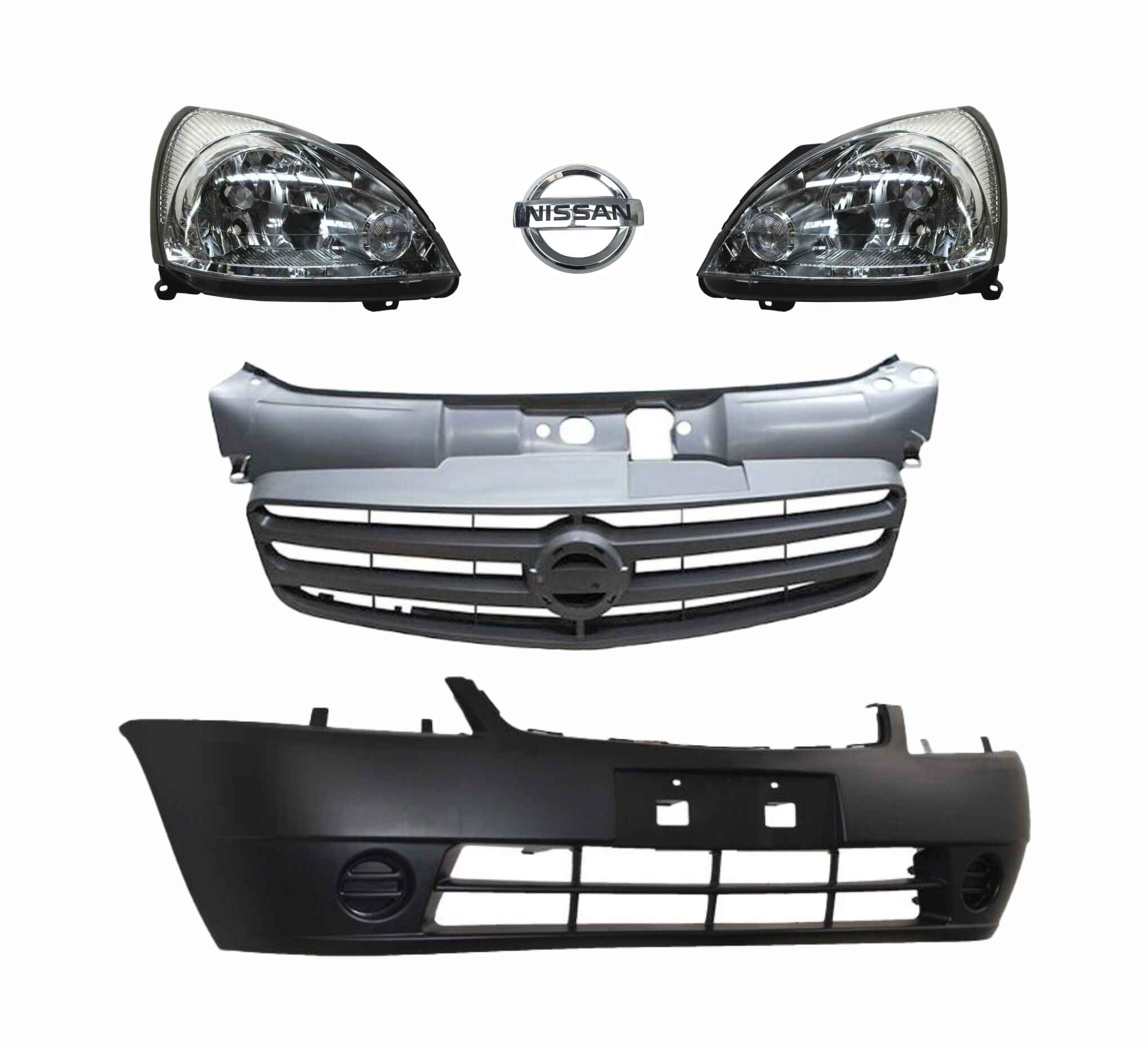 Fascia Platina 02-10 Con Faros Y Parrilla