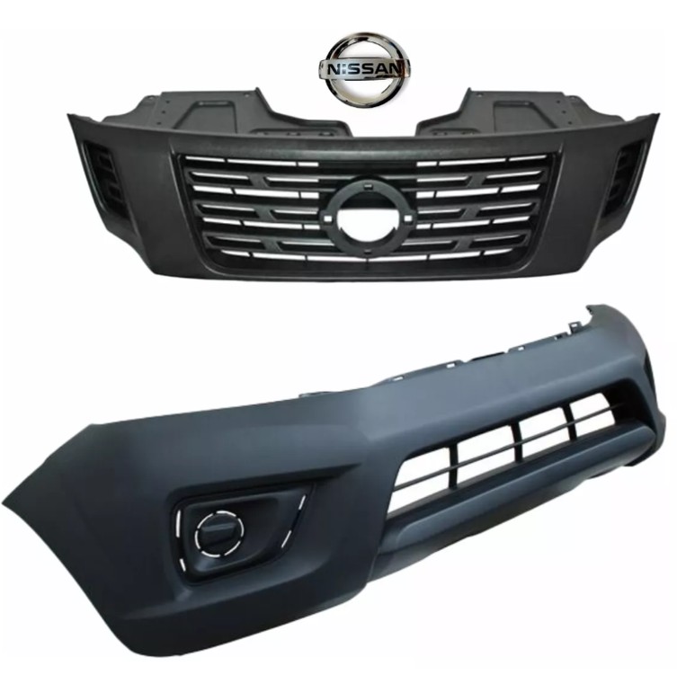 Fascia Del Nissan Np300 16 17 18 19 20 Con Parrilla Negra