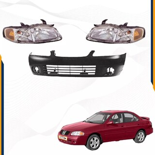 Foto 2 | Kit Frente Nissan Sentra 01 02 03 Fascia Delantera Y Faros