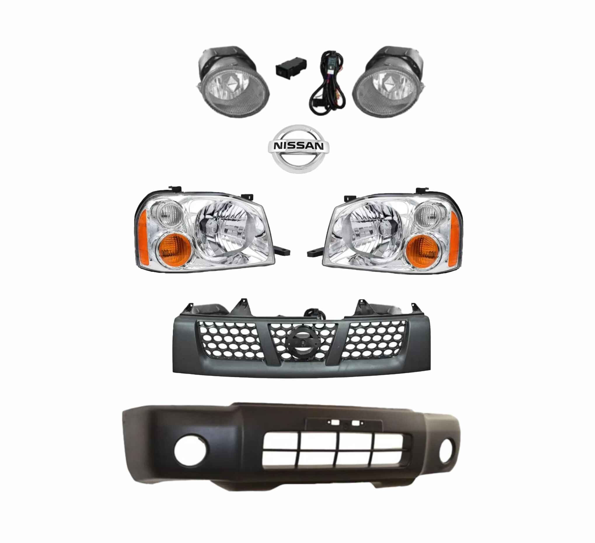 Fascia D22 Con Faros Neblineros Y Parrilla