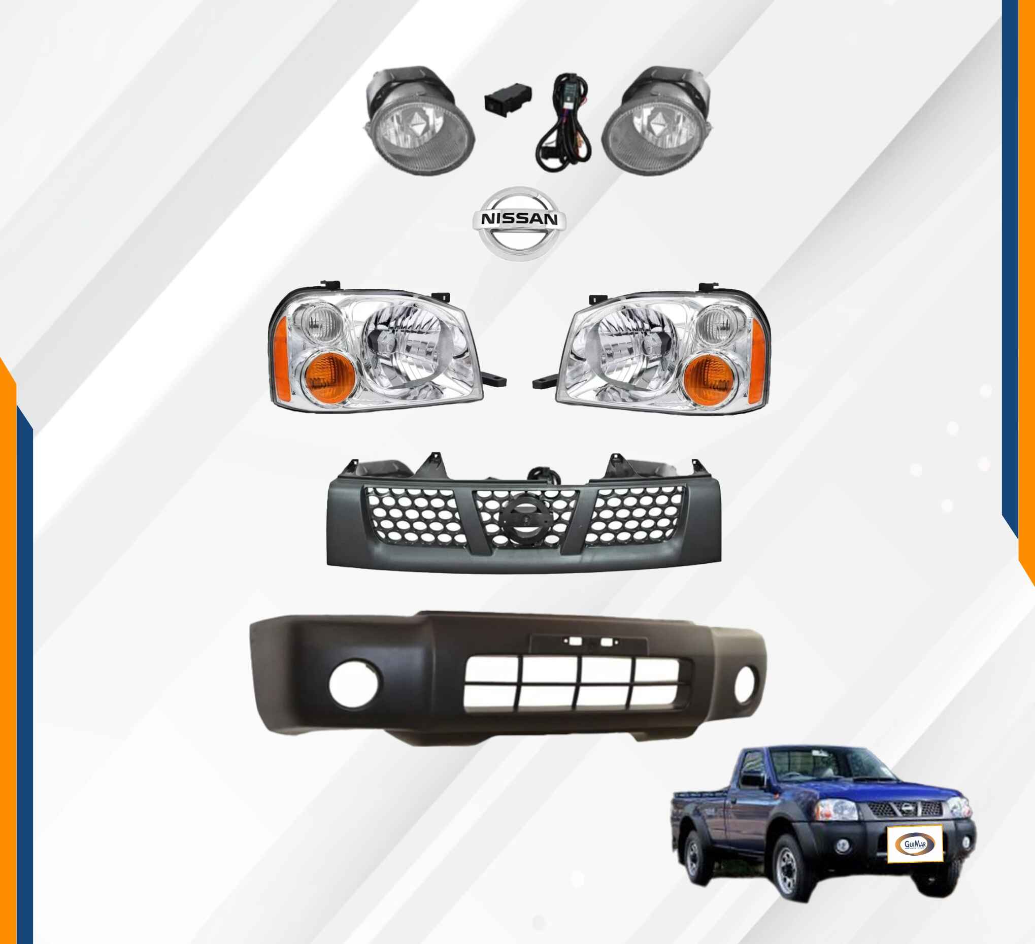 Foto 3 pulgar | Fascia D22 Con Faros Neblineros Y Parrilla
