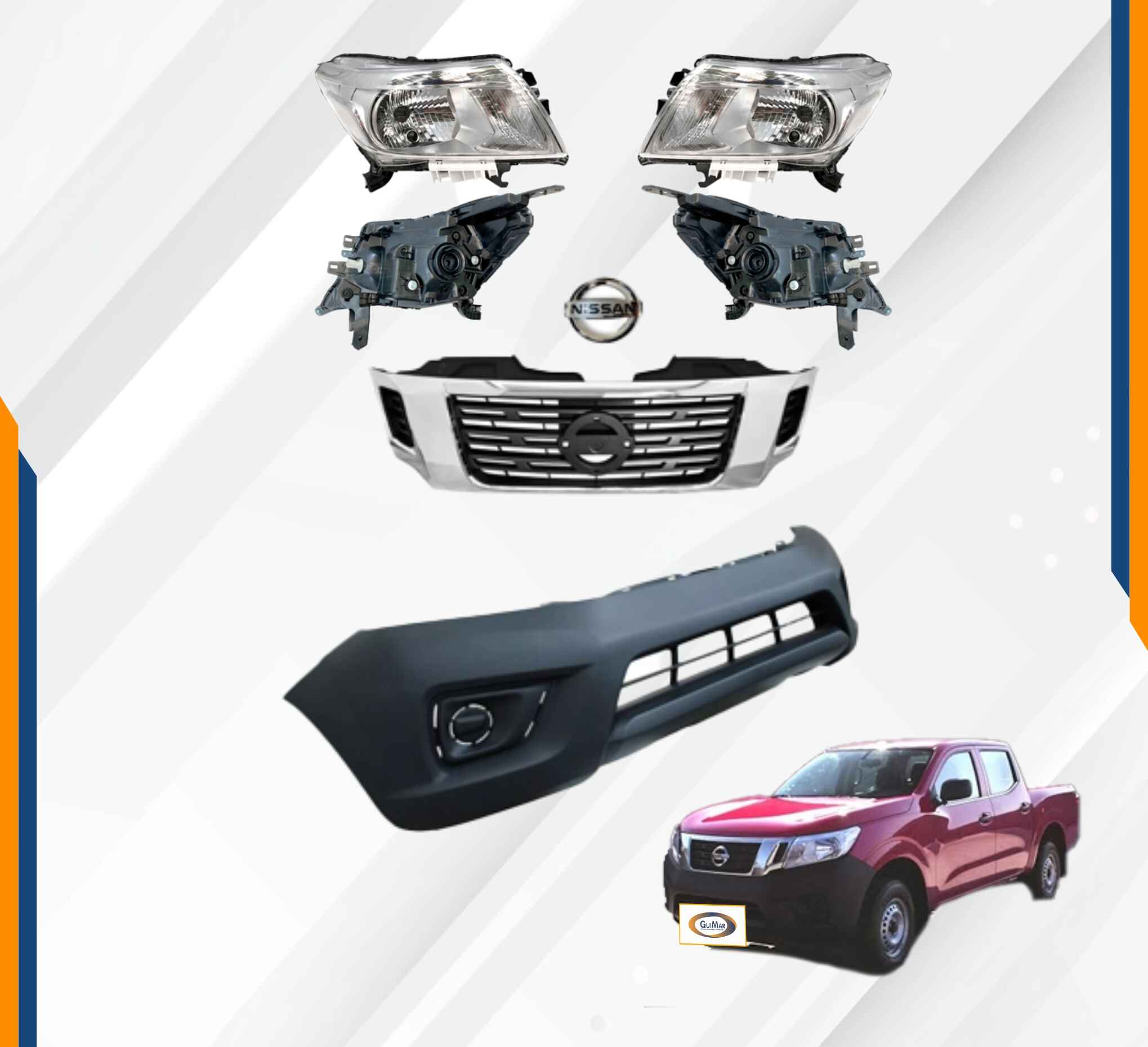 Foto 2 | Fascia Np300 Con Faros Cromo Y Parrilla Cromo