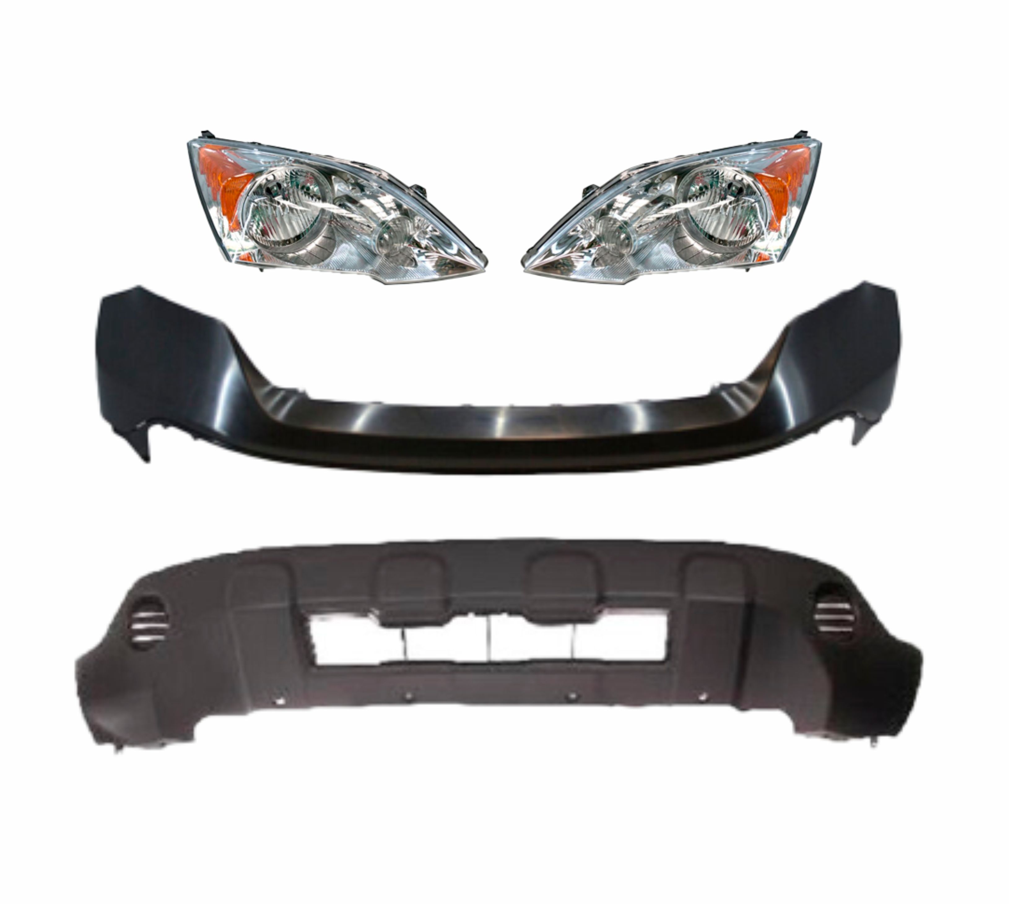 Fascia Delantera Crv 07 08 09 Con Faros Completa