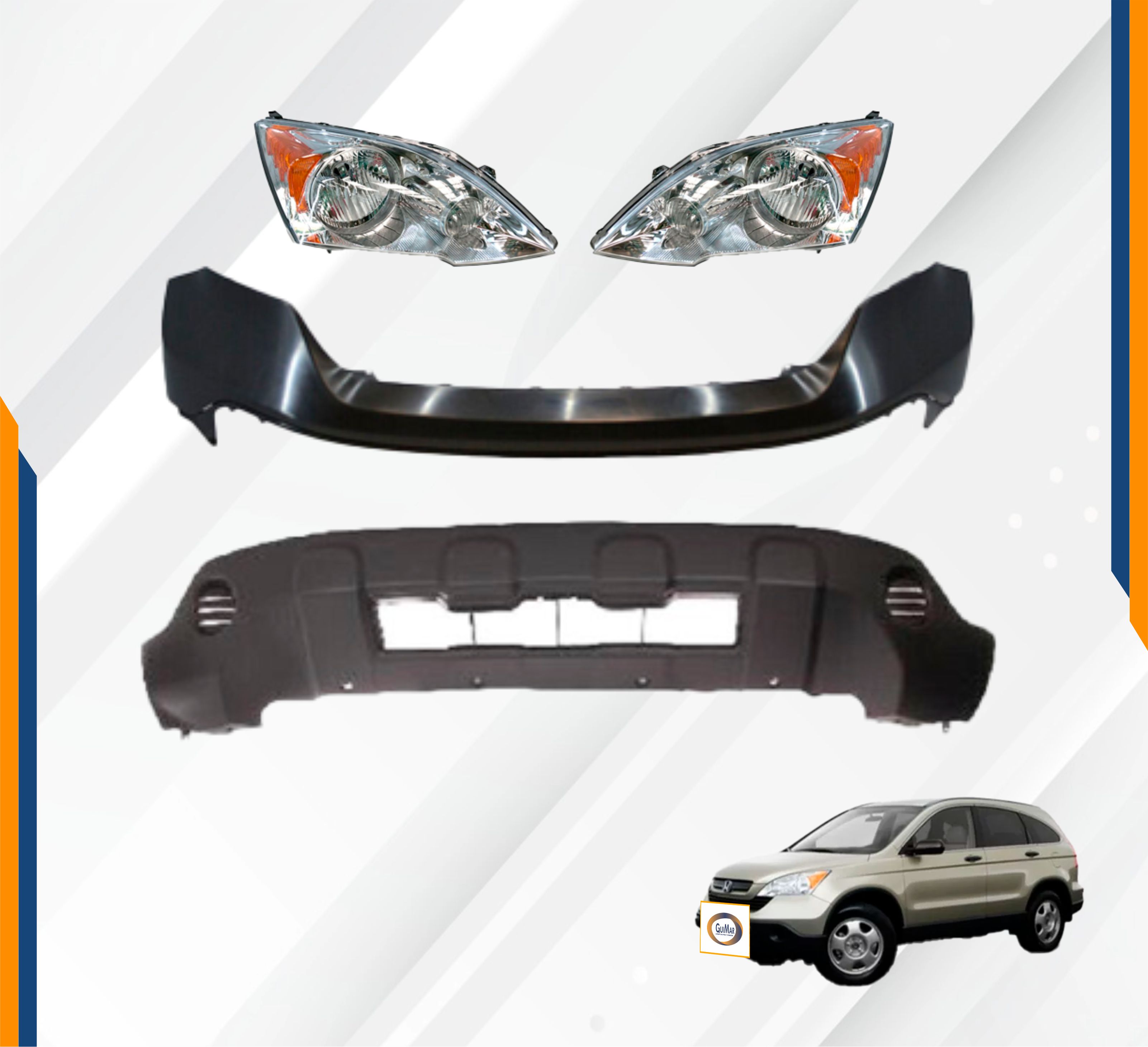 Foto 2 | Fascia Delantera Crv 07 08 09 Con Faros Completa