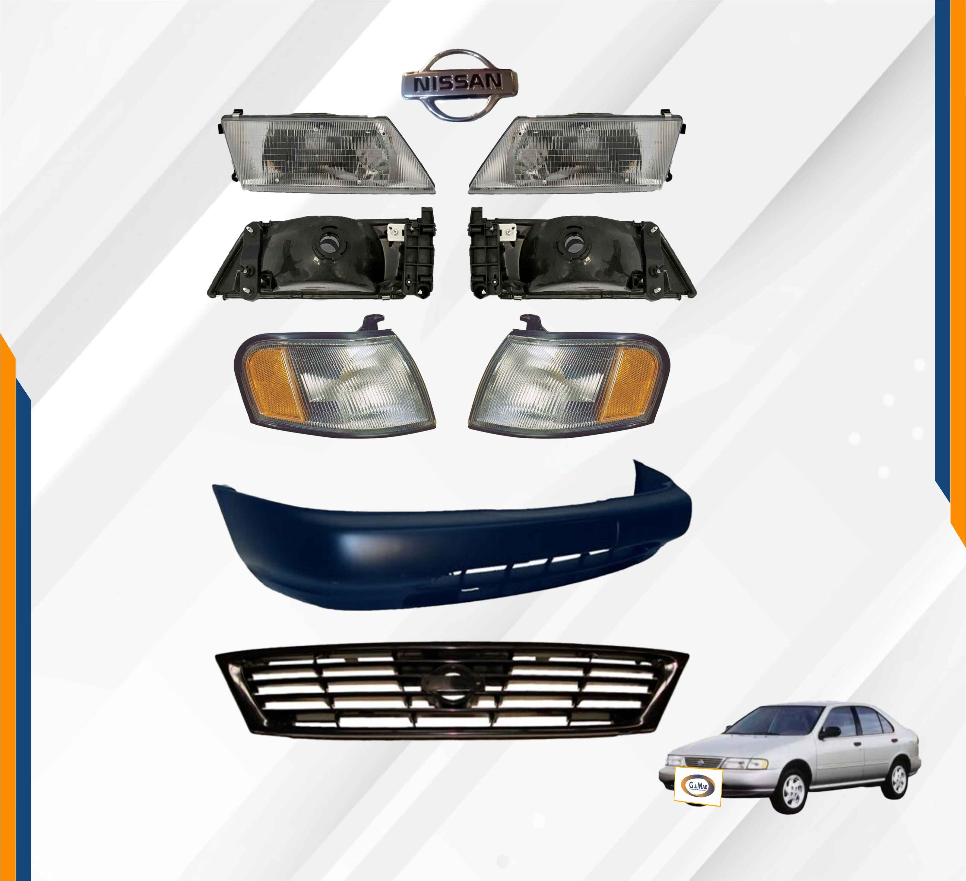 Foto 2 | Fascia Sentra 96 97 98 99 Con Faros Y Cuartos