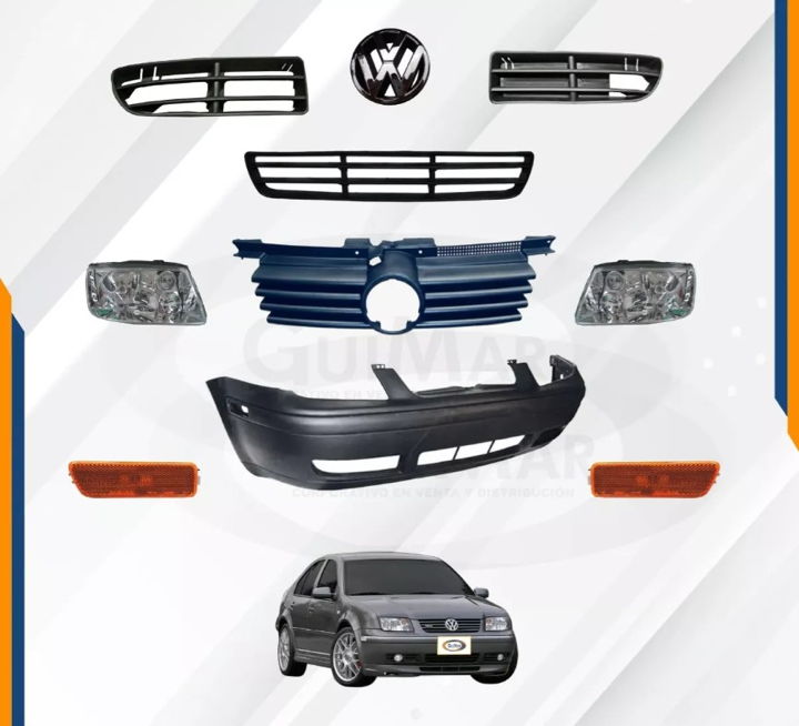 Foto 3 pulgar | Facia Delantera con Faros para Jetta A4 1999-2007