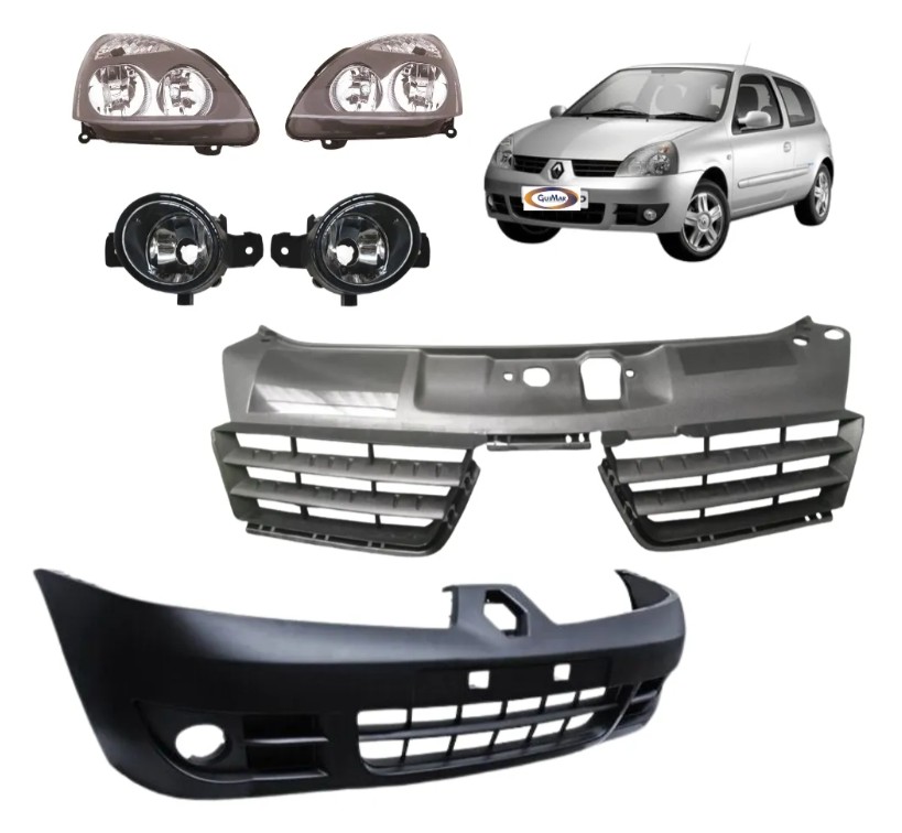 Foto 1 | Fascia Del Clio 07 08 09 10 Con Faros Neblineros Y Parrilla