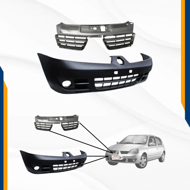 Foto 4 pulgar | Fascia Del Clio 07 08 09 10 Con Faros Neblineros Y Parrilla