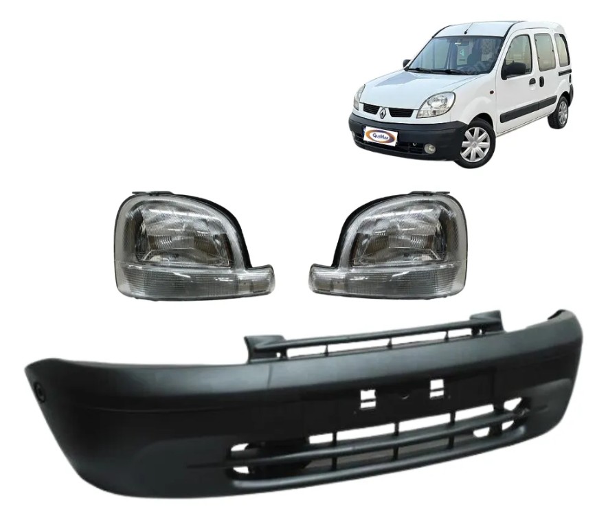 Foto 2 pulgar | Fascia Delantera Kangoo 04 05 06 07 08 Faros Blancos