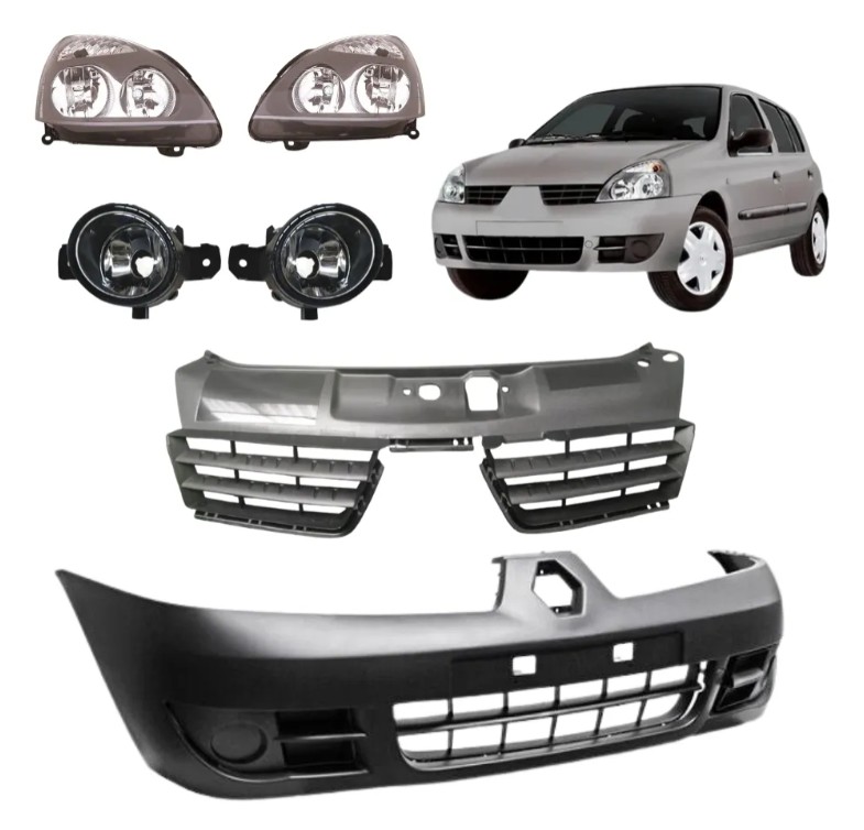 Foto 1 | Fascia Delantera Clio 07 08 09 10 Con Faros Y Parrilla