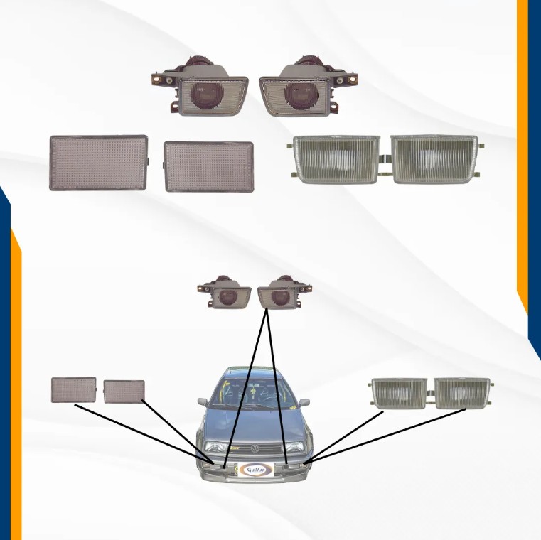 Foto 4 pulgar | Fascia Delantera Jetta A3 93-98 Con Neblieneros Y Faros