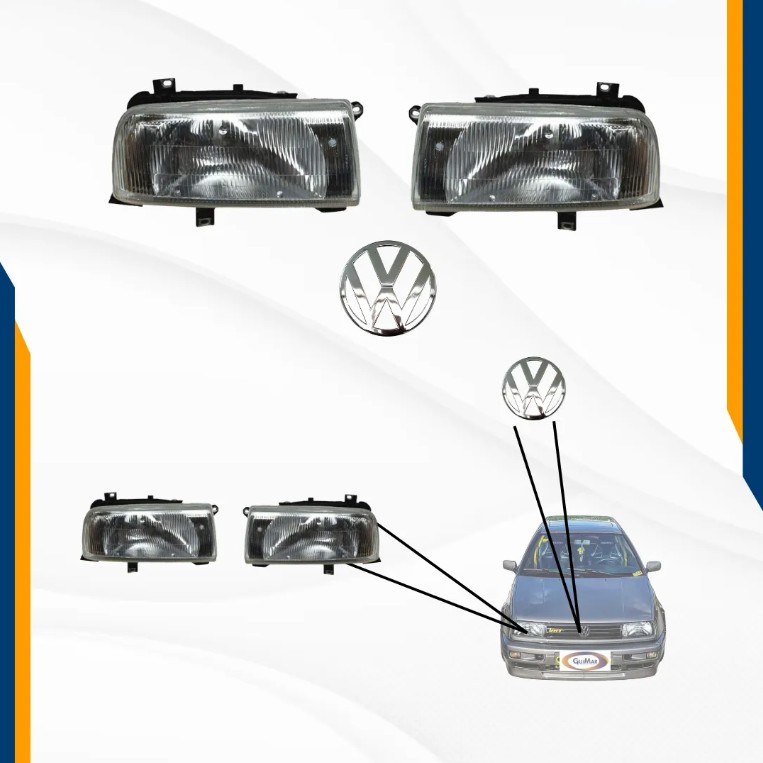 Foto 5 pulgar | Fascia Delantera Jetta A3 93-98 Con Neblieneros Y Faros