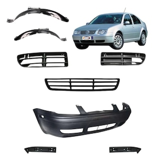 Foto 1 | Fascia Delantera Jetta A4 99-07 Negra Con Rejillas Y Loderas