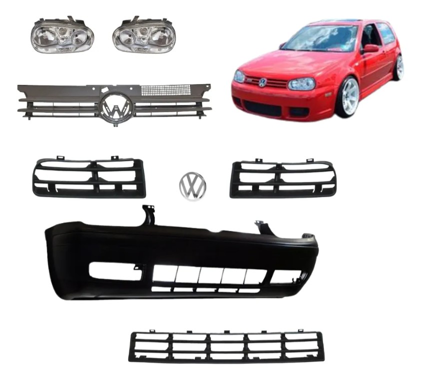 Fascia Golf A4 00 01 02 03 04 05 06 07 Con Faros Y Rejillas
