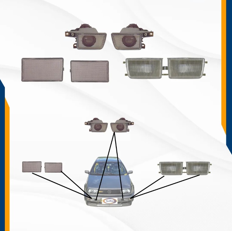 Foto 3 pulgar | Fascia Delantera Jetta A3 93 - 98 Con Neblineros Y Parrilla