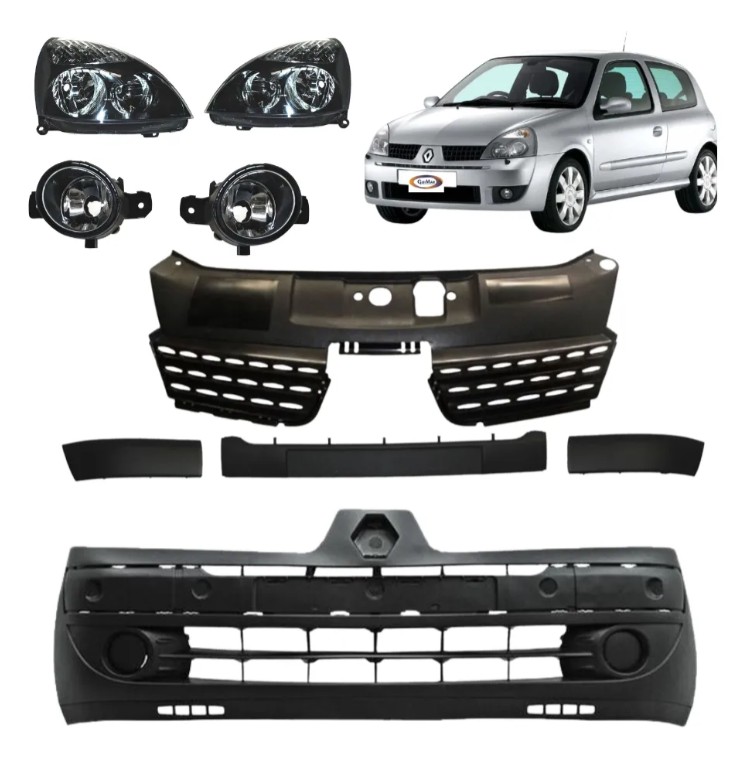 Foto 1 | Fascia Del Clio 02 03 04 05 06 Con Faros Neblineros Y Parrilla