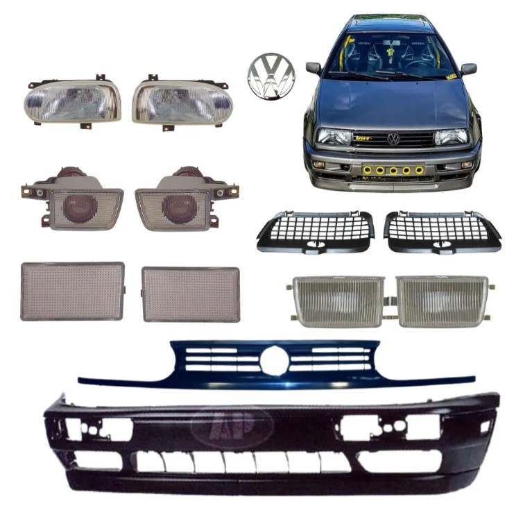 Fascia Delantera Golf A3 93-98 Con Neblieneros Y Parrilla