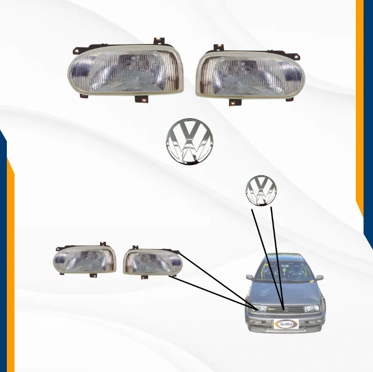 Foto 5 pulgar | Fascia Delantera Golf A3 93-98 Con Neblieneros Y Parrilla
