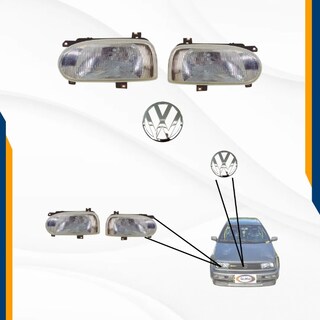 Foto 4 | Fascia Delantera Golf A3 93-98 Con Neblieneros Y Parrilla