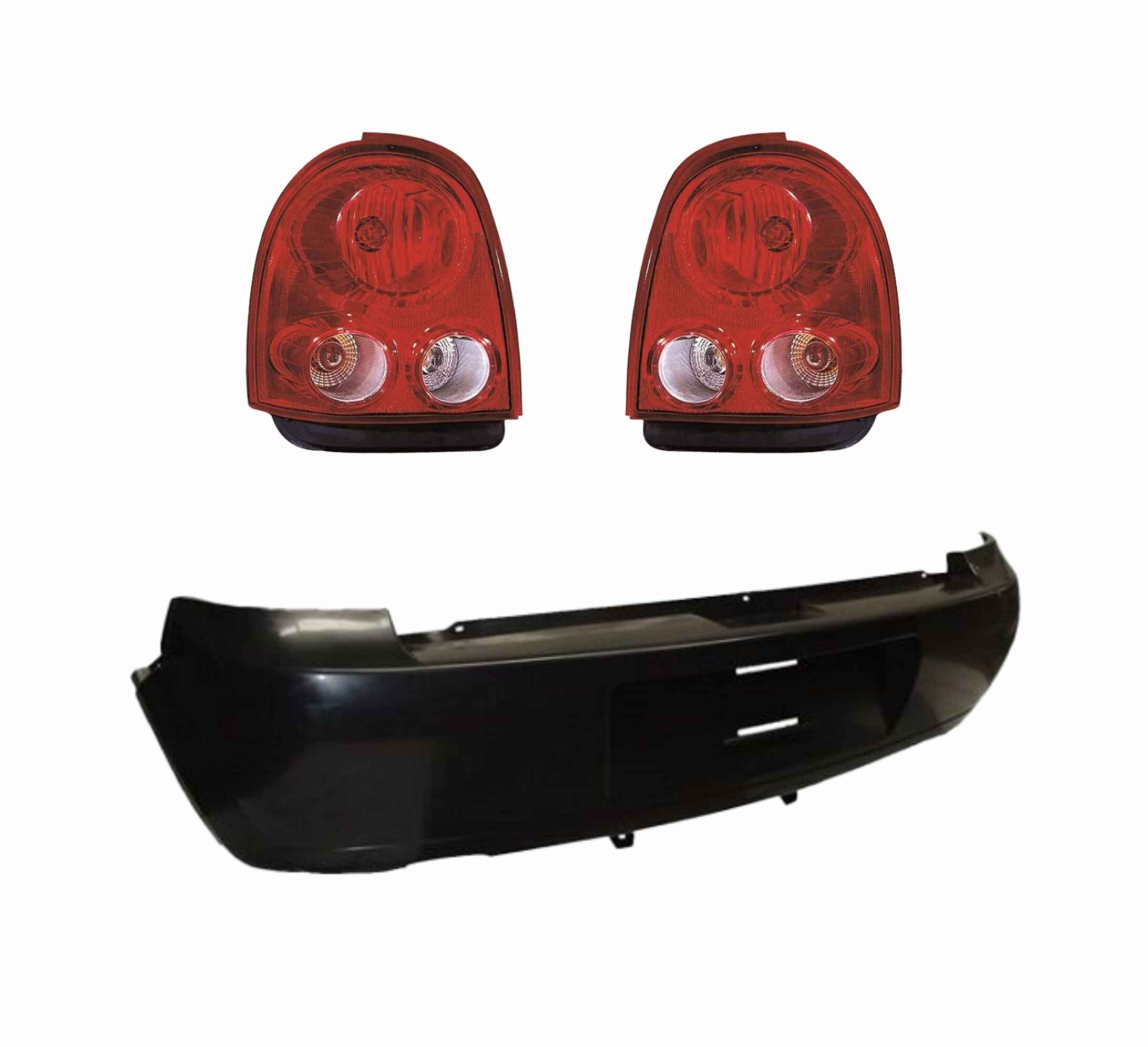 Fascia Trasera Chevy Pop 04 05 06 07 08 Con Calaveras 3 Pts