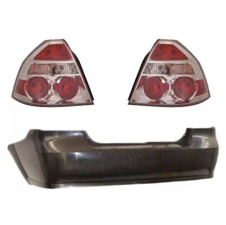 Fascia Trasera Aveo 07 08 09 10 11 - 17 Con Calaveras