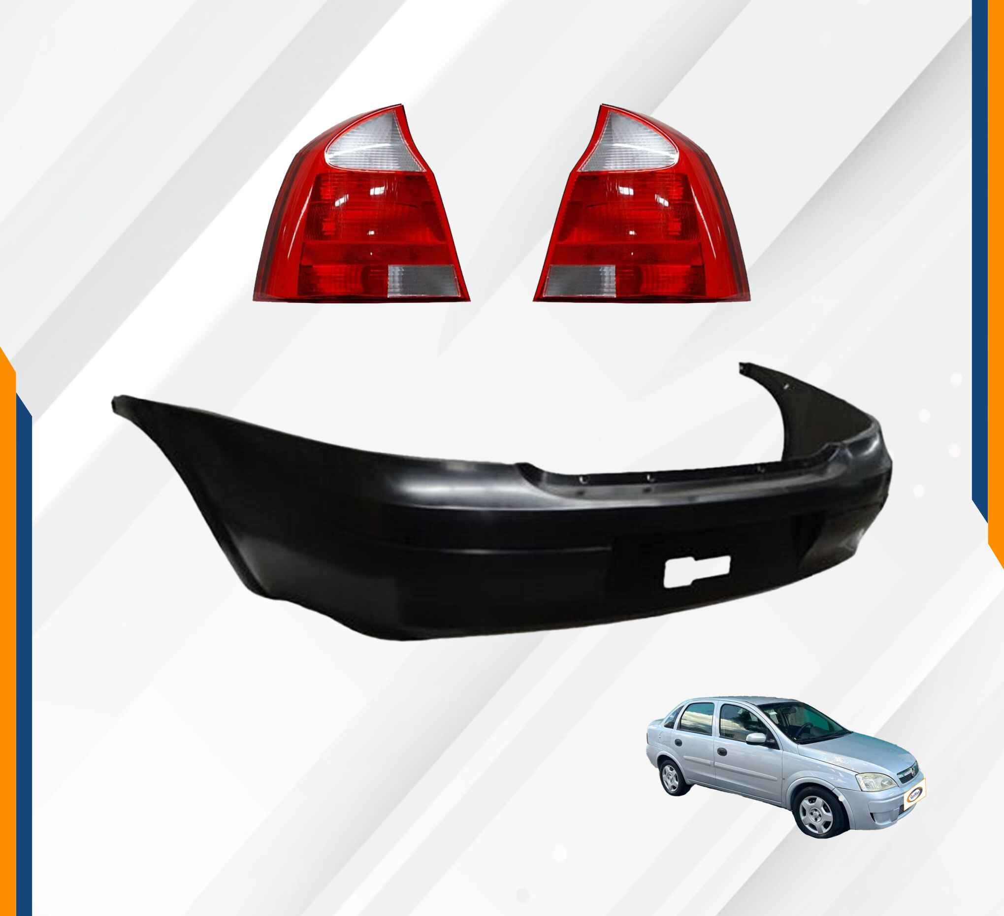 Foto 3 pulgar | Fascia Trasera y calaveras para CORSA 2003 - 2010