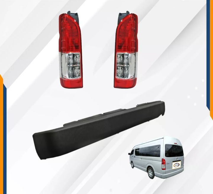 Foto 3 pulgar | Fascia Trasera y calaveras para TOYOTA HIACE 2014 -2019
