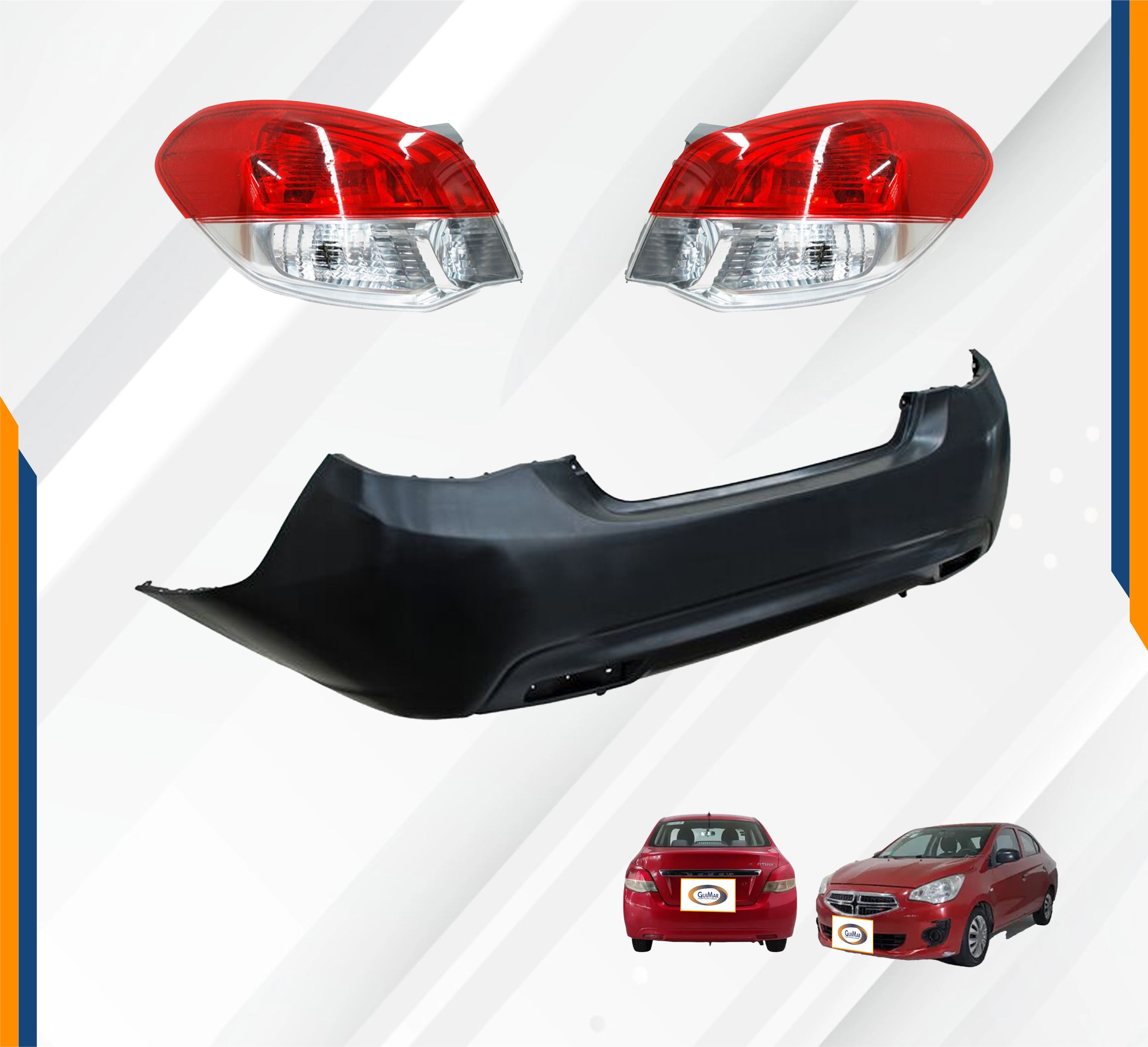 Foto 2 | Fascia Trasera con Calaveras para Dodge Attitud 2015-2022