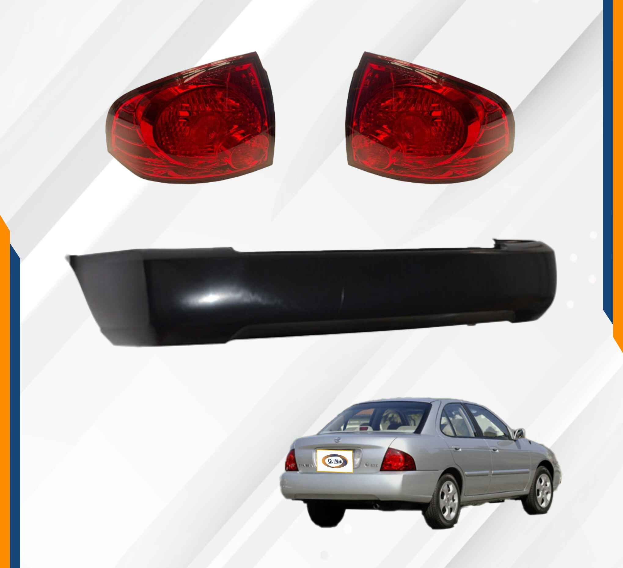 Foto 2 | Fascia Trasera Sentra 04 05 06 Con Calaveras
