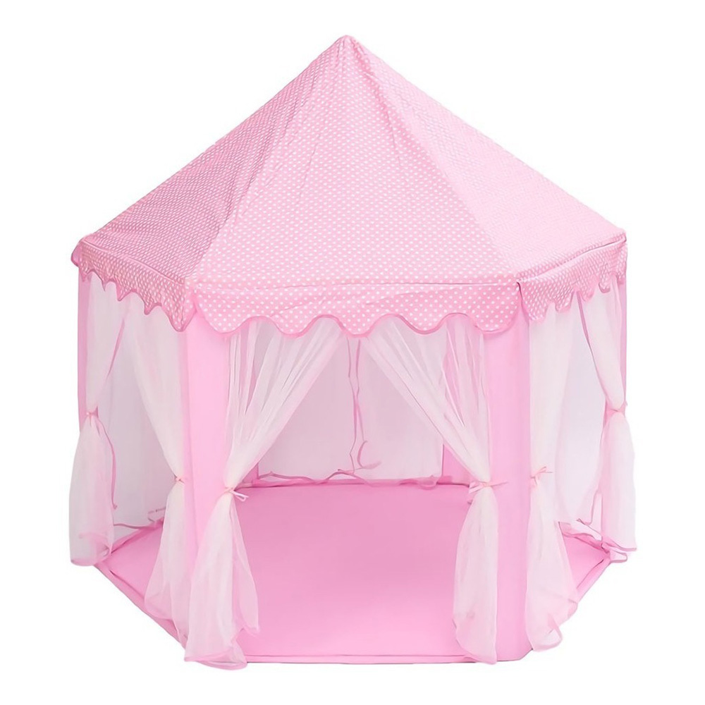 Castillo Princesa Casita de Campaña para Niños Carpa de Juegos Armable Little Monkey color Rosa