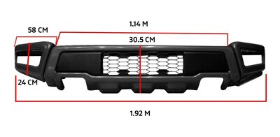 Foto 2 | Defensa Delantera Color Negro Compatible Con Lobo Y Otros Modelos 2015-2017 | Dunari Powersports | A0191 | Color Negro