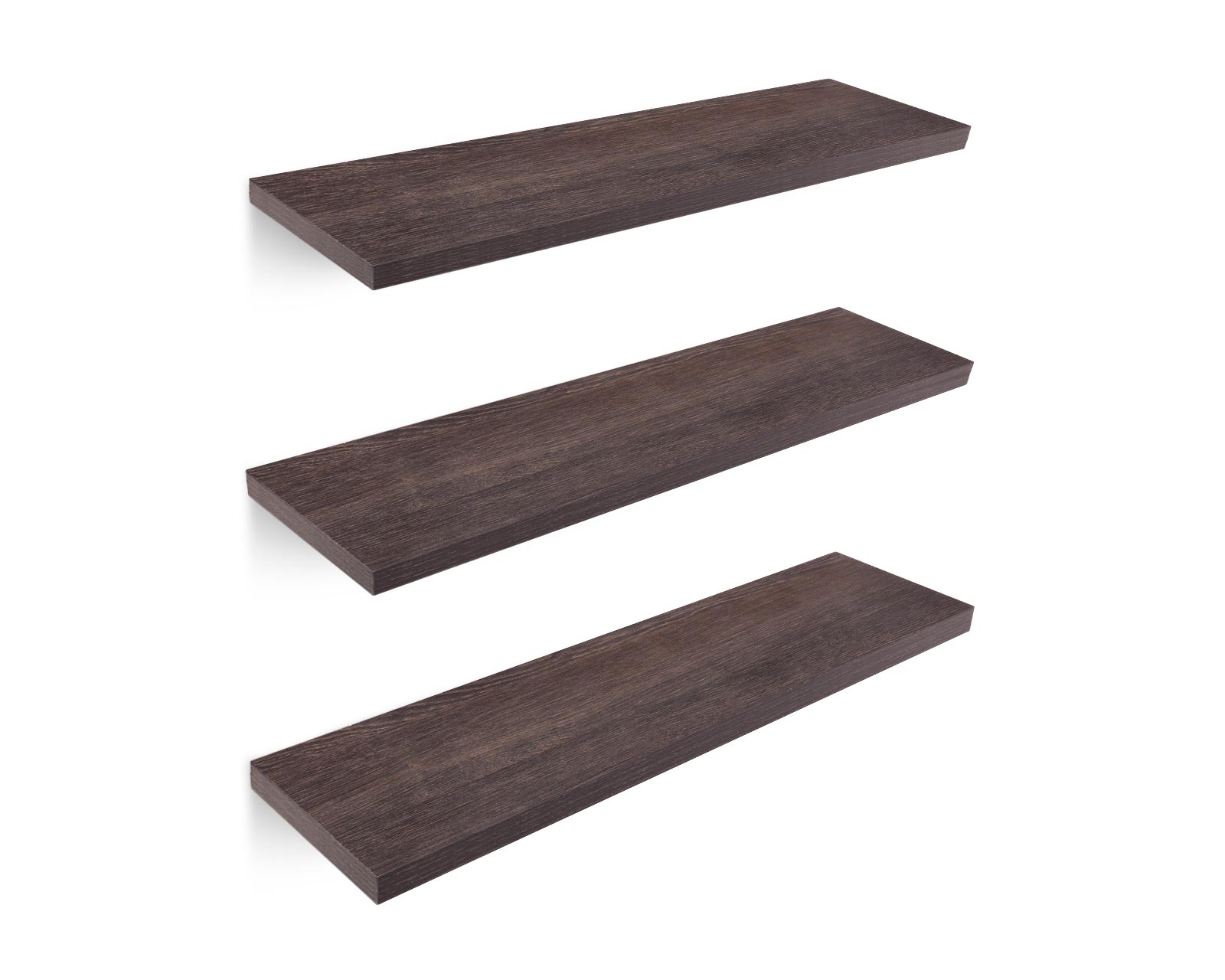Foto 2 pulgar | Repisas para Pared de Madera 50 x 15 cm Redlemon 3 Piezas color Marrón
