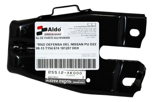 Foto 2 pulgar | Brazo De Defensa Derecha Nissan D22 Pick Up 2008 2009 2010 2011 2012 2013 2014 2015
