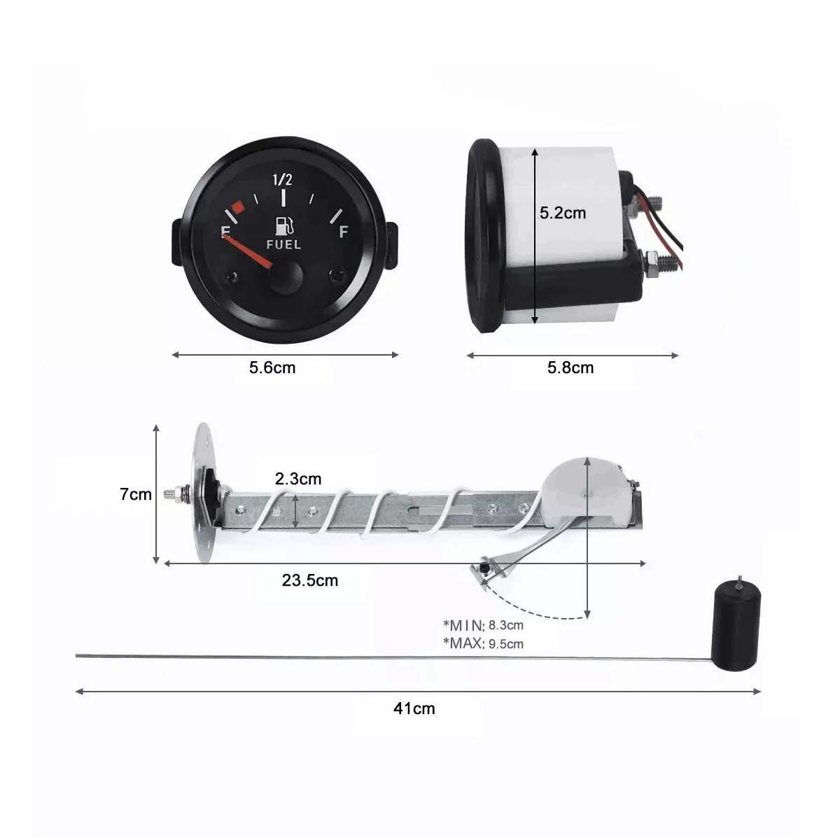 Foto 5 pulgar | Marcador De Gasolina Universal Con Flotador P/ Carro 12v 28pzs Eo Safe Imports Esi-10619 Negro