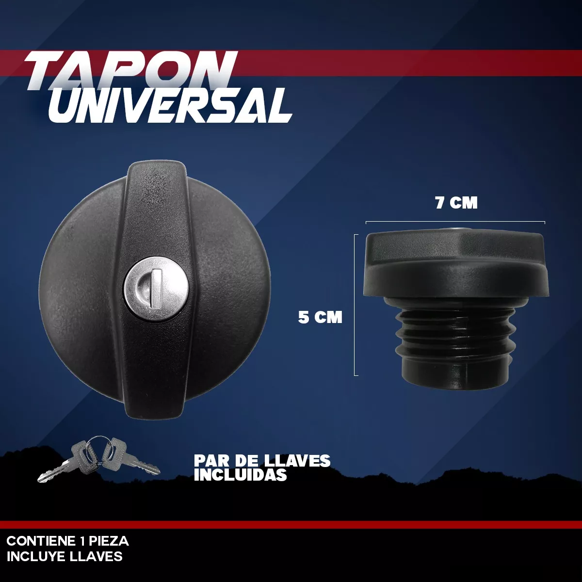 Foto 3 pulgar | Tapón de Gasolina Universal Rosca con Llave Eo Safe Imports Esi-12414  Negro