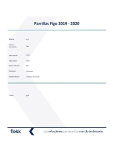 Foto 2 | Parrillas, Marco Y Molduras De Parrilla, Ford Figo, 2019 Al 2020