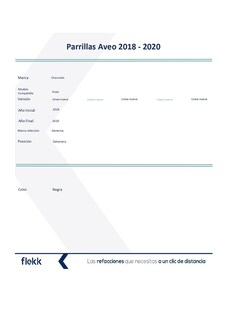 Foto 2 | Parrillas, Marco Y Molduras De Parrilla, Chevrolet Aveo, 2018 Al 2020