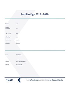 Foto 2 | Parrillas, Marco Y Molduras De Parrilla, Ford Figo, Izquierda, 2019 Al 2020