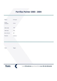 Foto 2 | Parrillas, Marco Y Molduras De Parrilla, Volkswagen Pointer, 2003 Al 2004