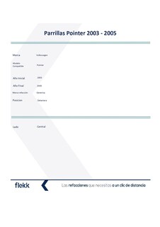 Foto 2 | Parrillas, Marco Y Molduras De Parrilla, Volkswagen Pointer, 2003 Al 2005