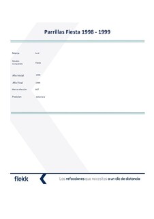Foto 2 | Parrillas, Marco Y Molduras De Parrilla, Ford Fiesta, 1998 Al 1999