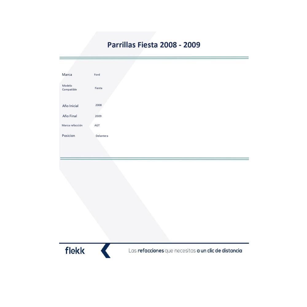 Foto 2 | Parrilla Ford Fiesta 2008-2009