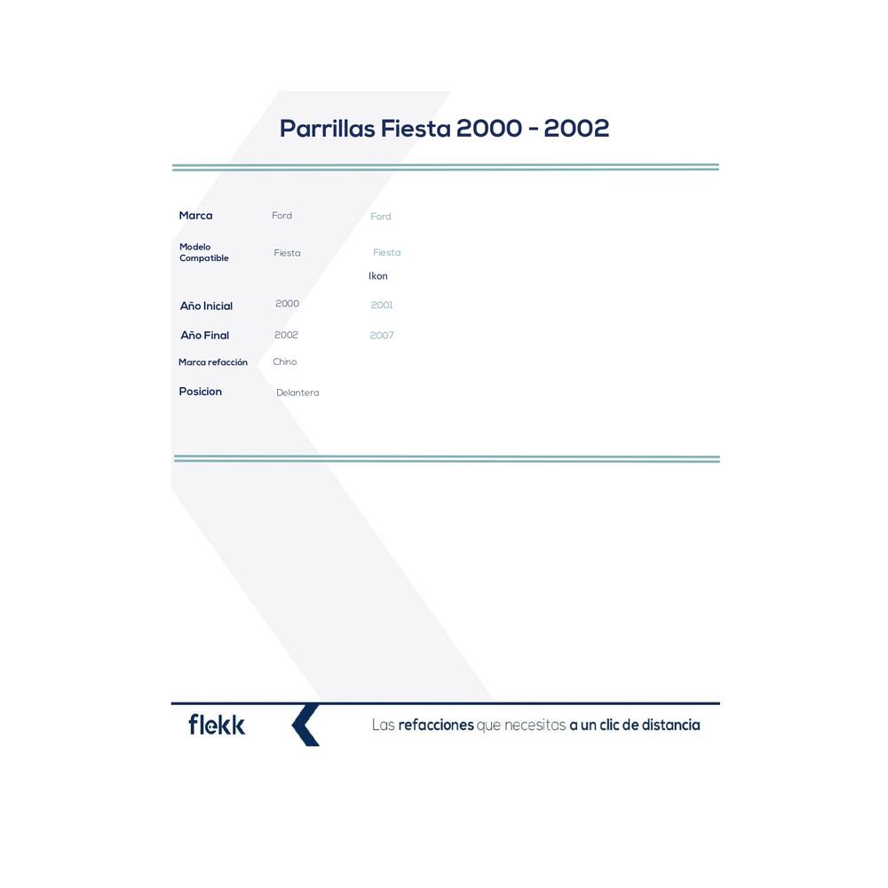 Foto 3 pulgar | Parrilla Ford Fiesta 2000-2002