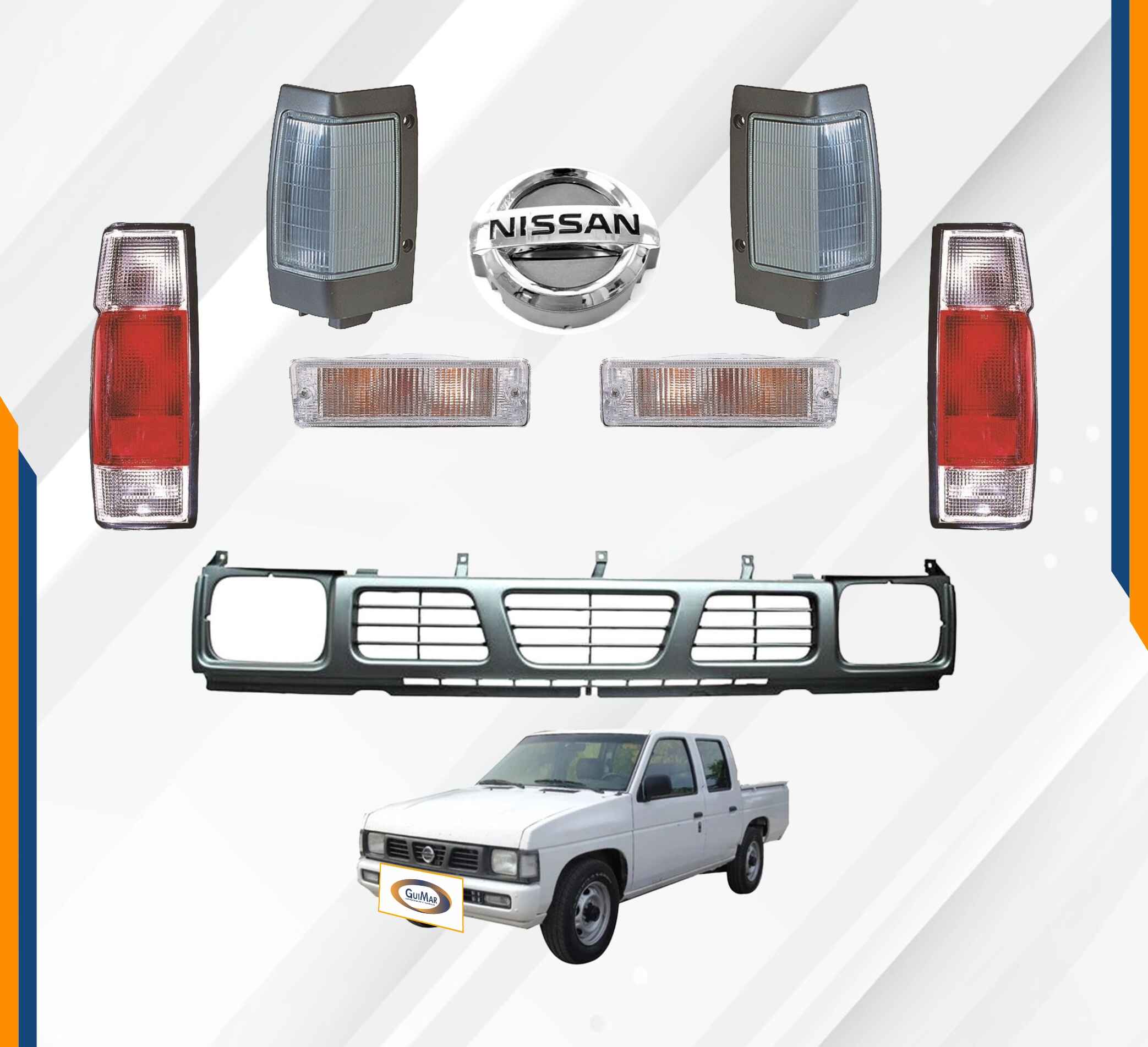 Foto 3 pulgar | Parrilla Nissan D21  Con Cuartos Bco Y Calaveras 2004-2008