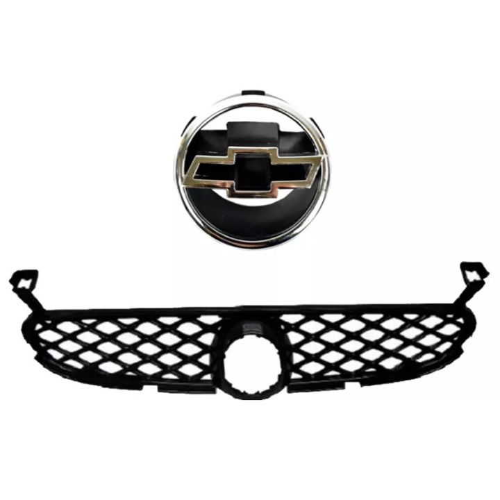 Kit Chevy 2001 2002 2003 Parrilla Negra Y Emblema