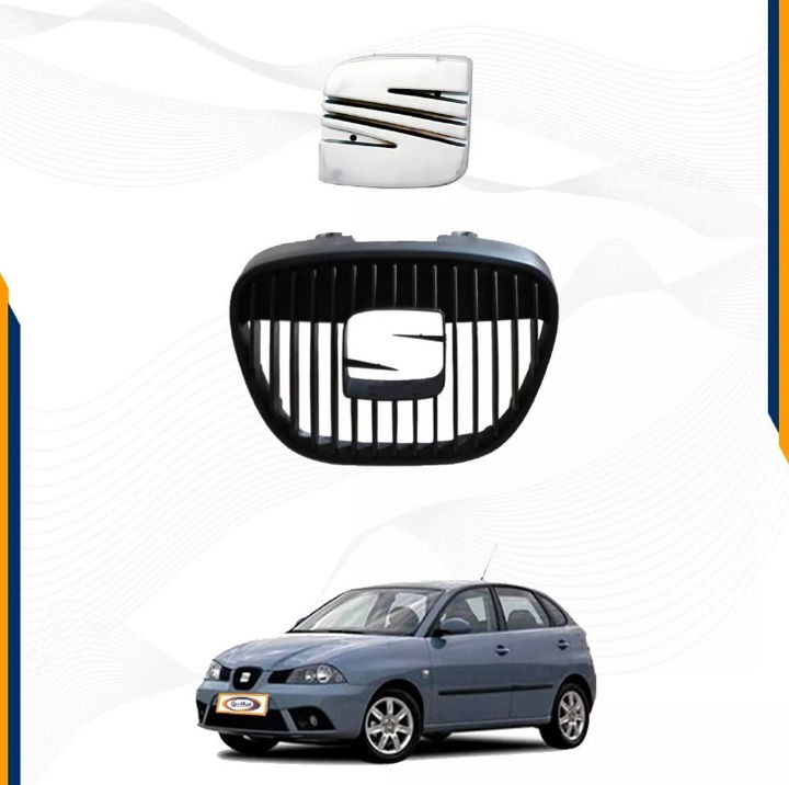 Foto 3 pulgar | Kit Seat Ibiza 03 04 05 06 07 08 09 Parrilla Negra Y Emblema