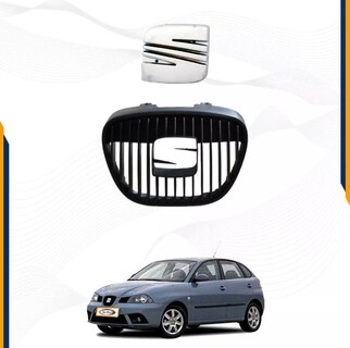 Foto 2 | Kit Seat Ibiza 03 04 05 06 07 08 09 Parrilla Negra Y Emblema