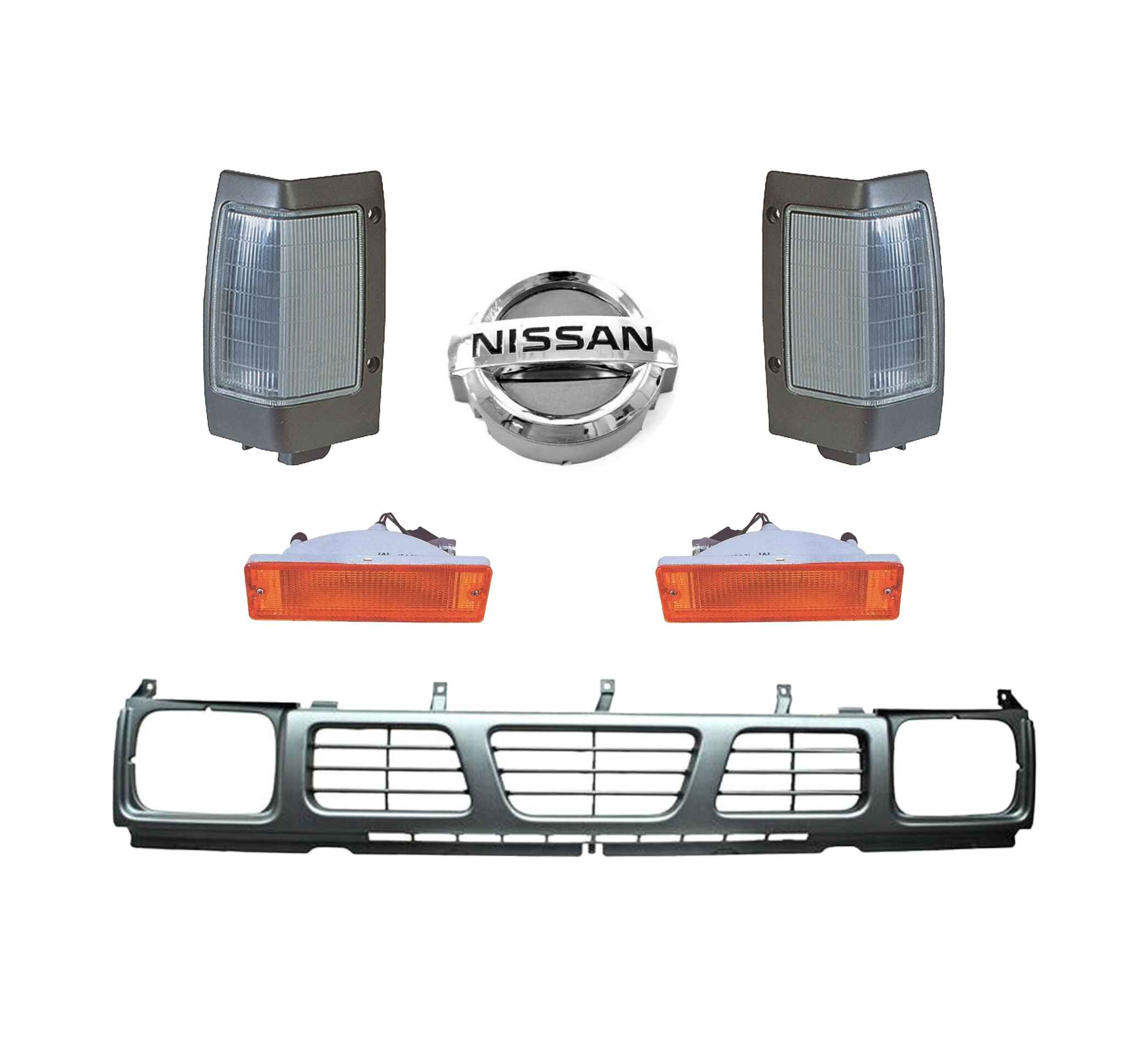 Parrilla Nissan D21 Con Cuartos Y Logo