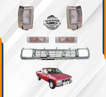 Foto 2 | Parrilla Nissan D21 Cromada Con Cuartos Blancos Y Logo